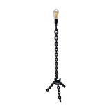 Floor lamp "chain" brutalist steel