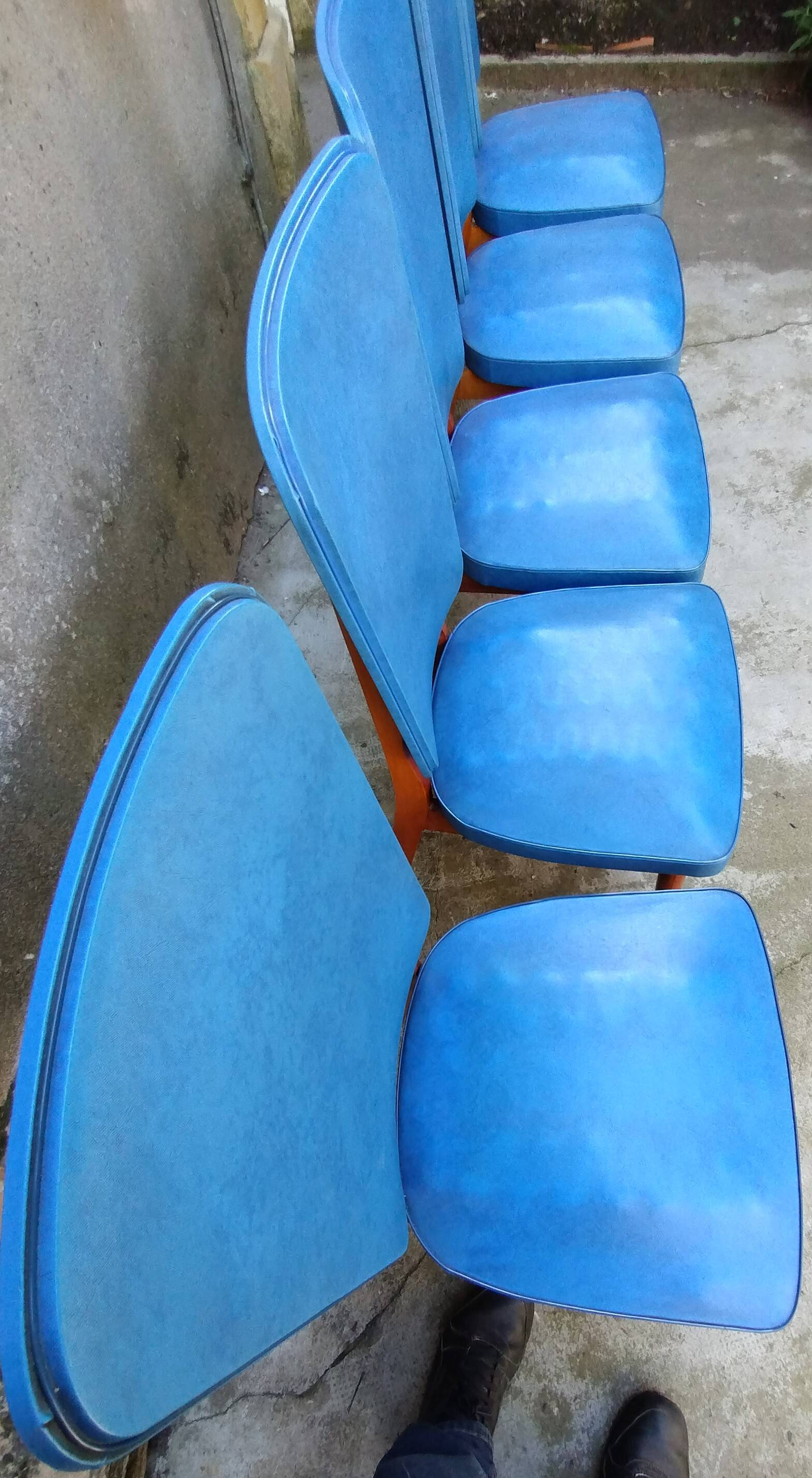 Lot de 5 chaises scandinave année 50/60