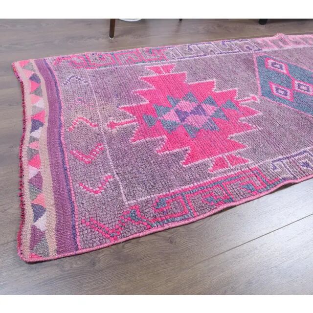 Turkish Oushak handmade runner rug 80x348