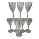 Saint Louis : 8 verres à eau cristal taillé modèle Chantilly signé SB877