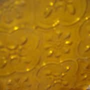 Suspension ball orange glass plate orange stained glass vintage 70's style