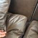 Large leather modular lounge sofa, 1970s