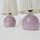 Pair of bedside lamps, rope blinds