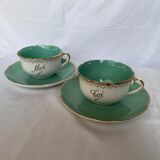 Duo of déjeuner toi & moi "digoin & sarreguemines"