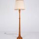 Paire de lampadaires en bois tourné style Art Deco, France, milieu XXe