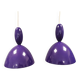 Two purple hanging lamps from Norway Says for Muuto, model Mhy