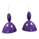 Two purple hanging lamps from Norway Says for Muuto, model Mhy