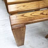 Duo of les arcs mountain pine chairs