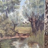 Oil on canvas "Étang Baron"