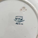 Round hollow ironstone dish "Milan" Creil and Montereau