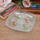 Vintage 1950s compartmentalized glass appetizer tray