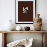 Abstract modern brown giclee print, 50x70cm