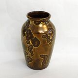 L. Brisdoux gilded copper vase