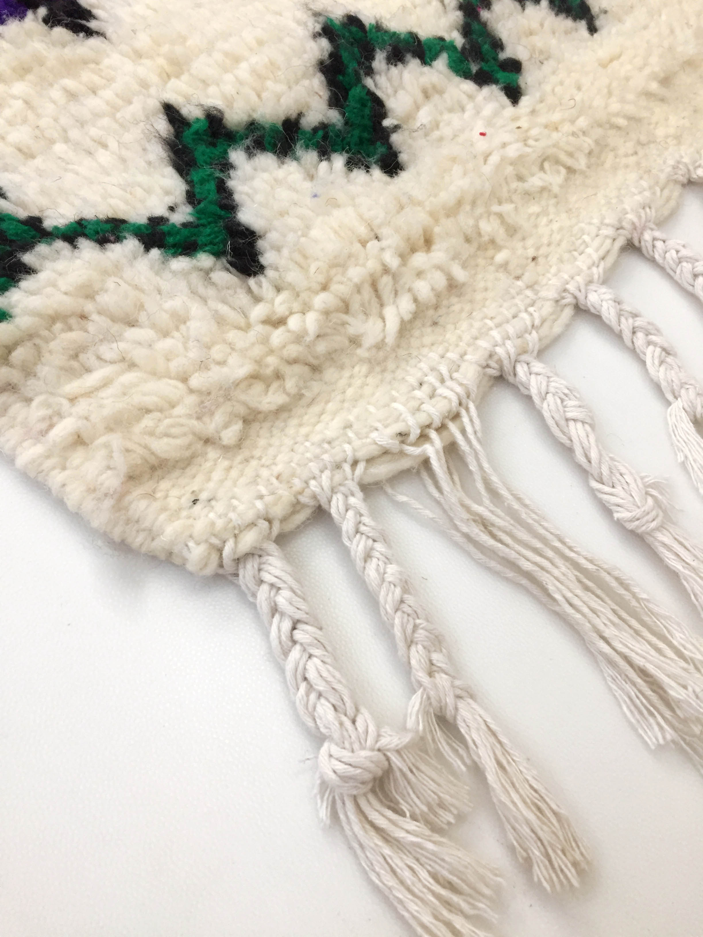 Moroccan Berber carpet azilal ecru with colorful patterns 172x105cm