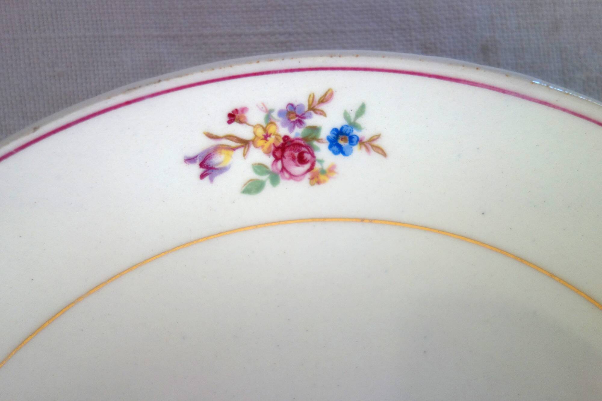 8 dessert plates Gien circa 1940