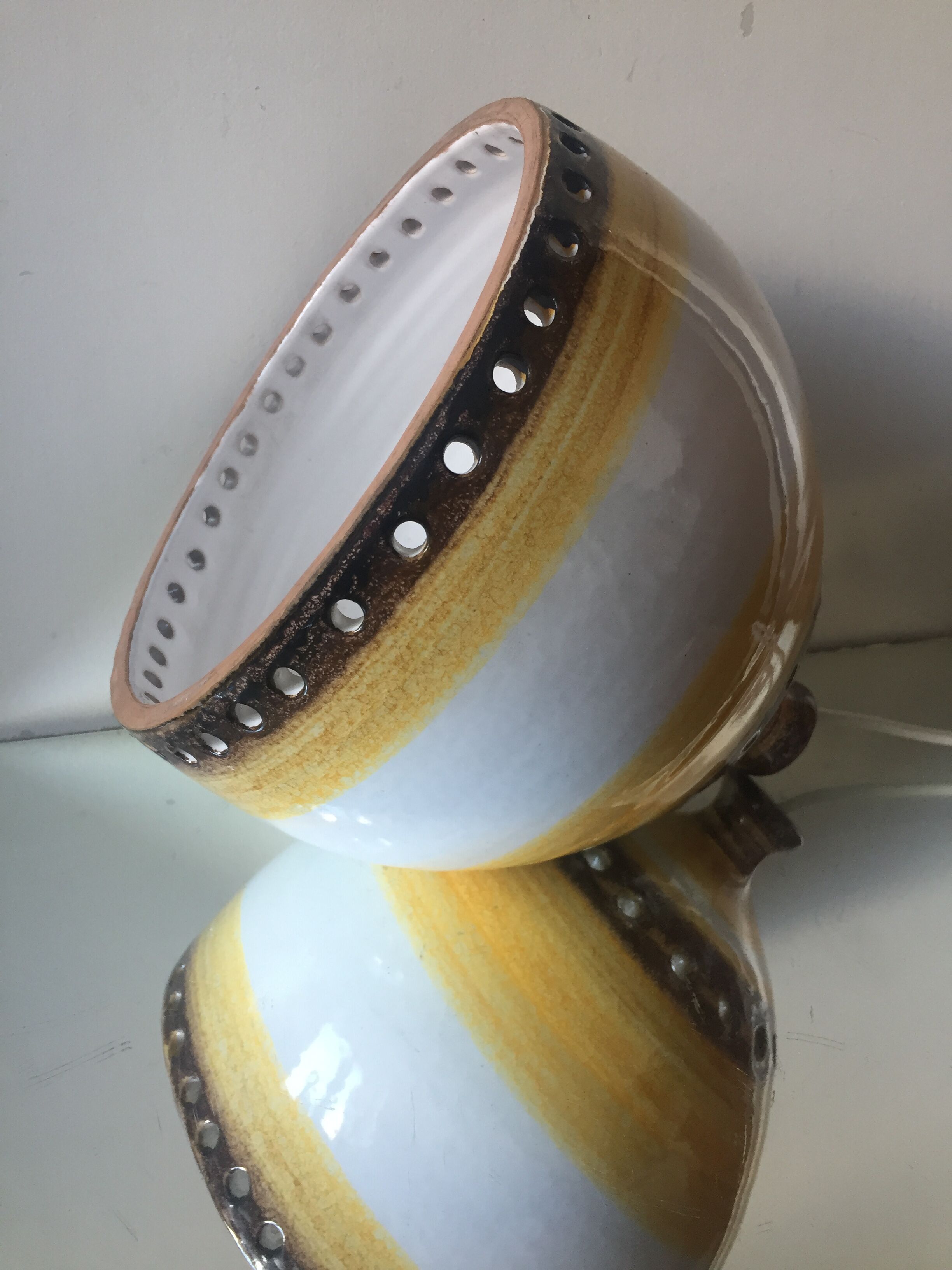 Danish 1960s Glazed Stoneware Pendant Lamp