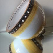 Danish 1960s Glazed Stoneware Pendant Lamp