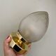 Vintage art deco globe table lamp in frosted glass