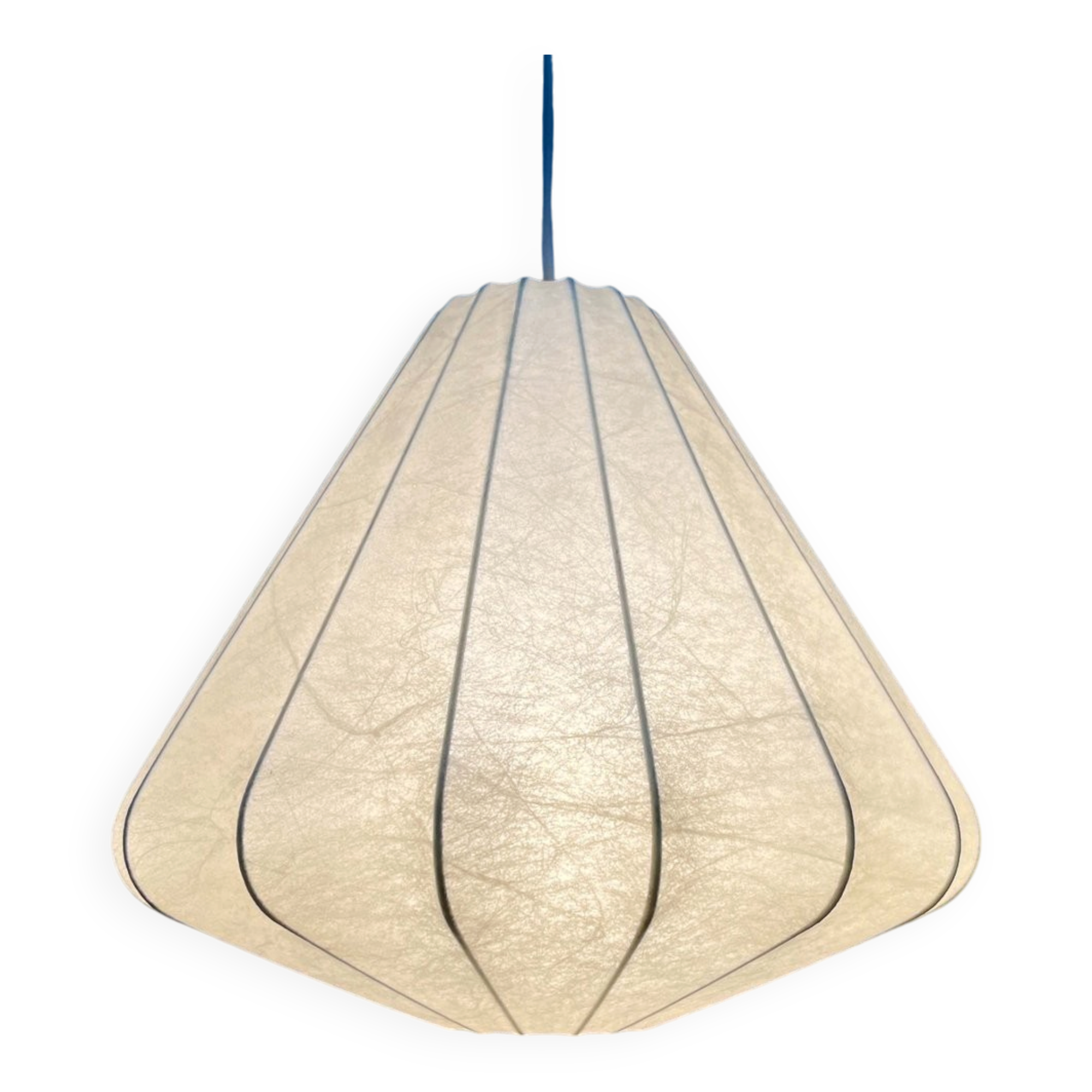 Modern mid-century Cocoon pendant lamp by Friedel Wauer for Goldkant Leuchten, Germany, 1960s.