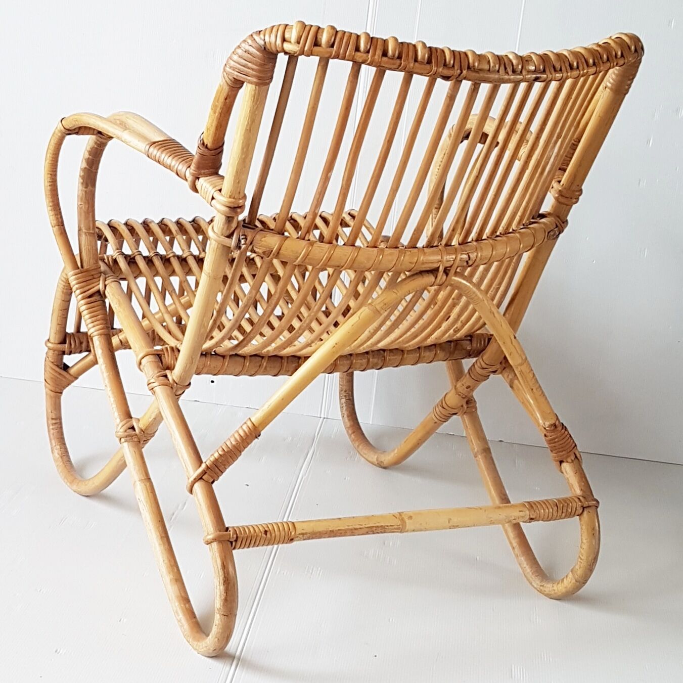 Armchair in vintage rattan years 60