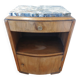 wood and marble bedside table, art deco