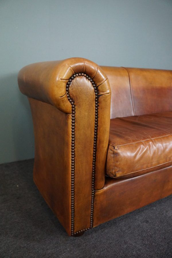Beautifully colored 2.5-seater cowhide sofa