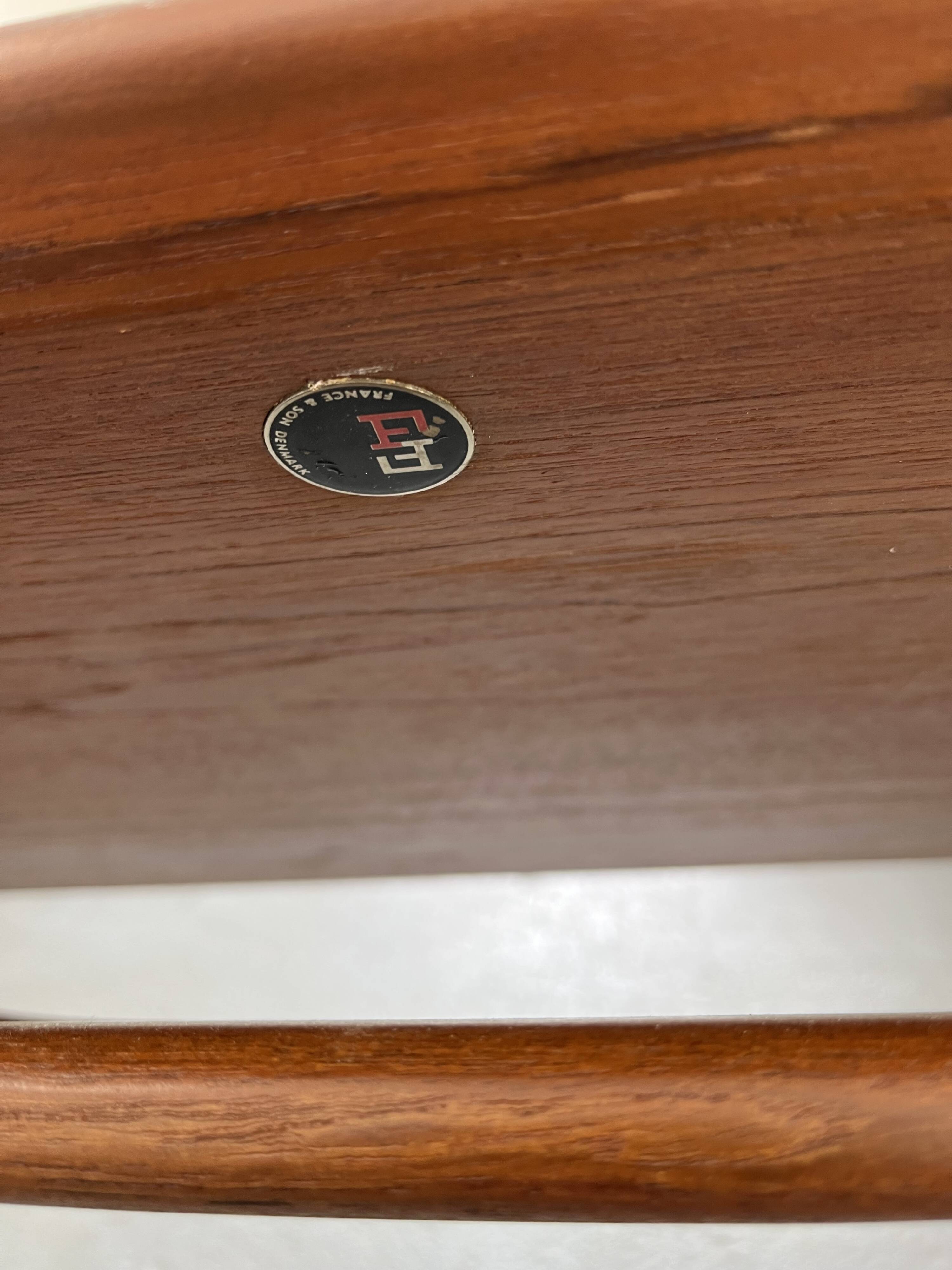 Teak Coffee Table by Tove and Edvard Kindt-Larsen for France & Son, Denmark, 1960s