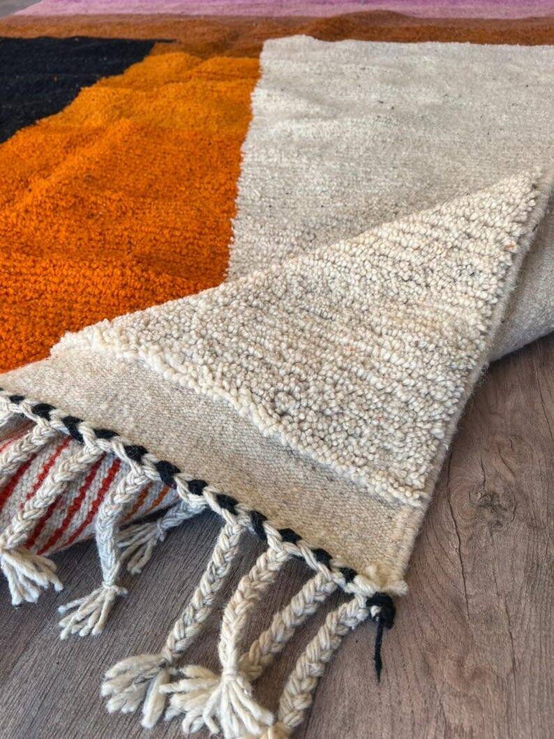 Handmade pure wool rug, size 150/250 cm.