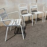 Set of 4 Tolix chairs/armchairs