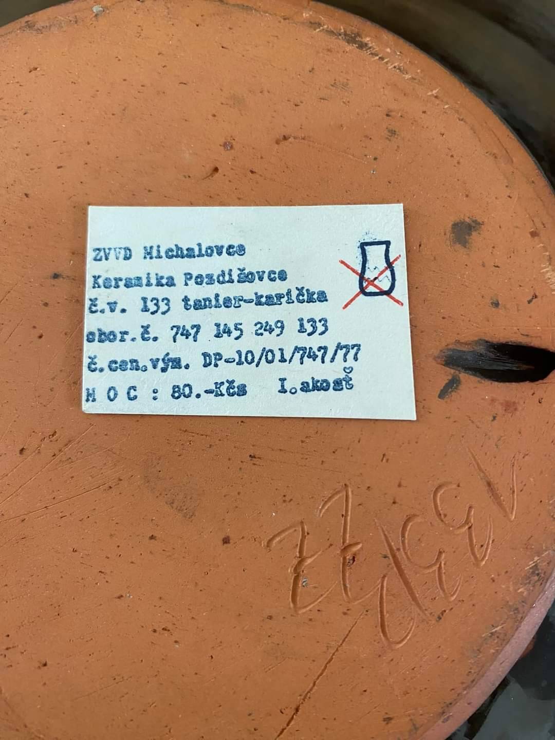 Ceramic bowl by POZDIŠOVA, hand-painted, "Women in solidarity"