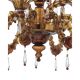 Imperial Venetian Modern Brown "Ca' Rezzonico" With Curls Murano Glass Chan