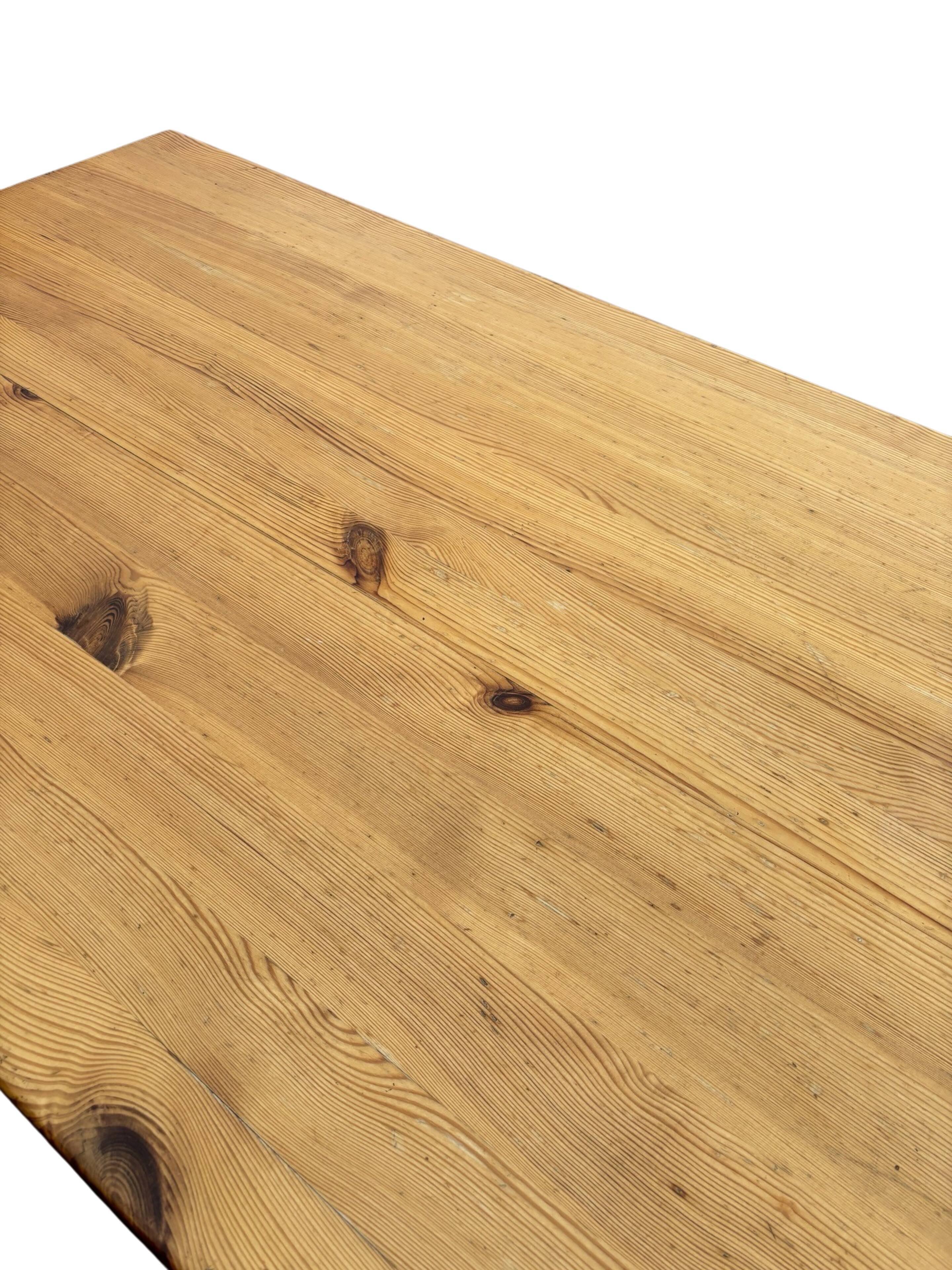 Vintage dining table pinewood 1960 minimalist dining table