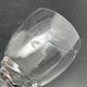 Set of fine glass stemmed glasses with small flower patterns