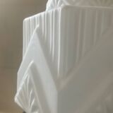 Art Deco Skycrapper ceiling light in opaline glass