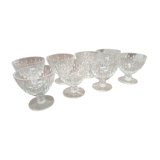 8 glasses Baccarat drops of water