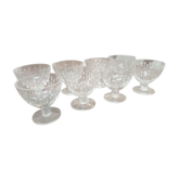 8 glasses Baccarat drops of water