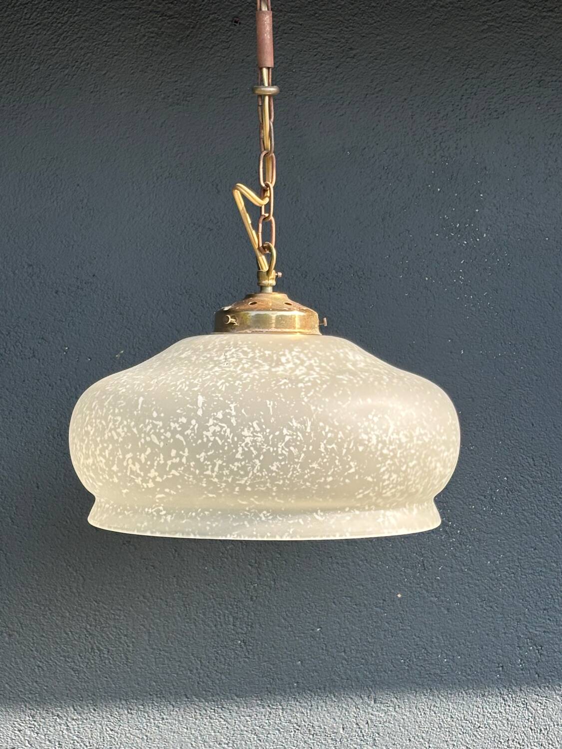 Suspension en verre style Clichy