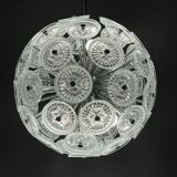 Vintage crystal dandelion lustre, Italy, 1960s