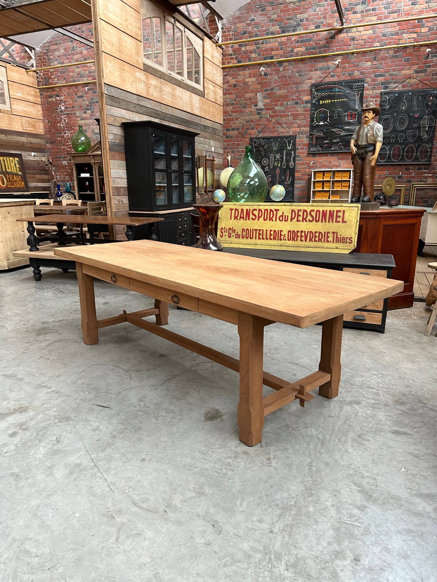 Solid mahogany farm table