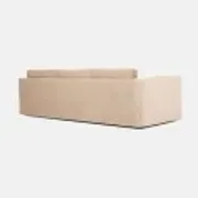 Sofa BERGEN en velours beige, design scandinave