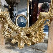 Mirror with Putti in Gilded Wood from the Napoléon III Period 1.96m x 1.33m