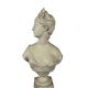 White marble sculpture, bust of Diana after Houdon (1741-1828)