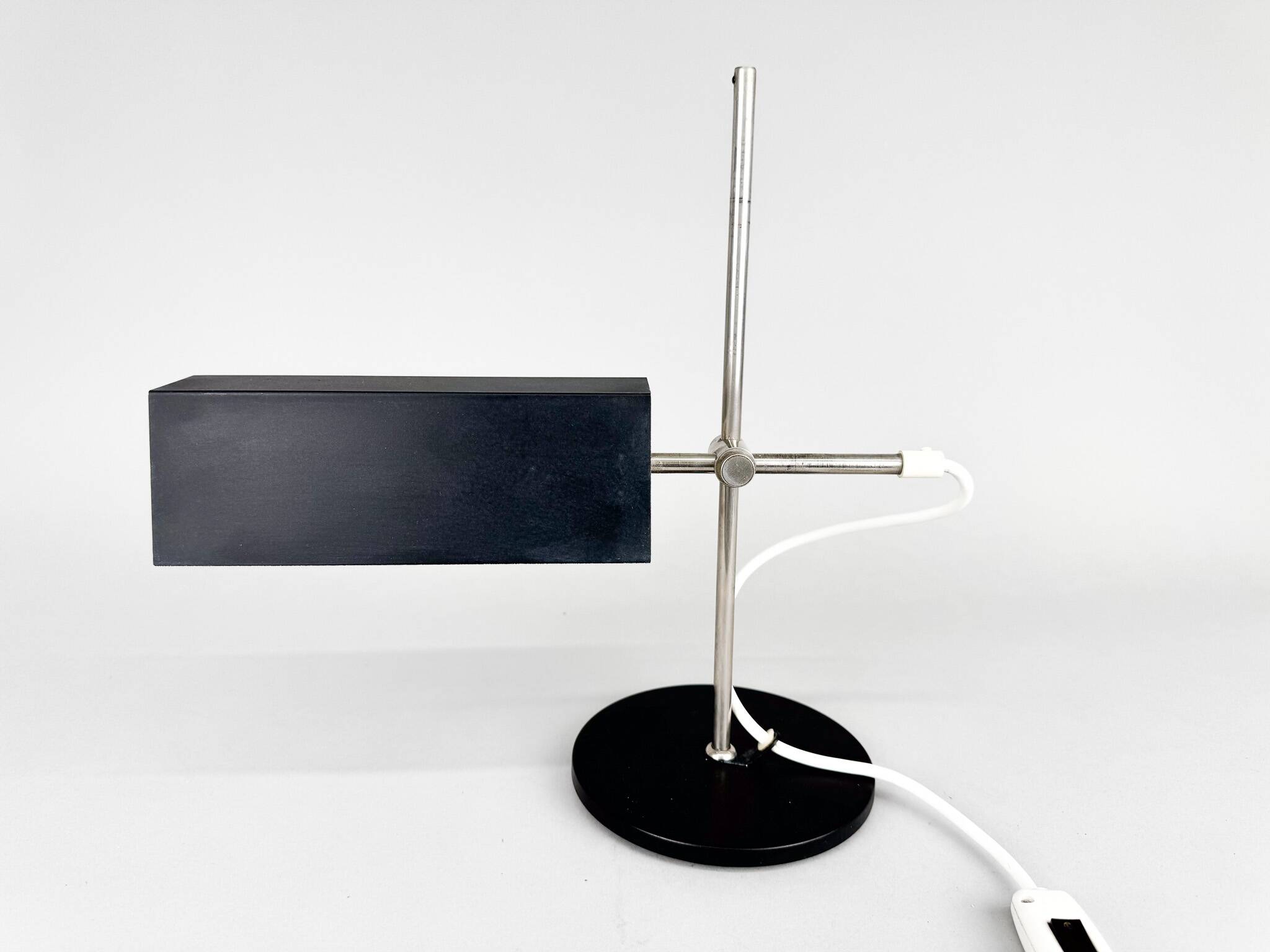 Mid-Century Minimalist Adjustable Table Lamp, Czechoslovakia