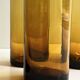Set of 4 smoky amber brown water/orangeade glasses, France 1970.