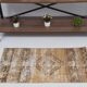 Hand-made wool distressed rug 92x52cm