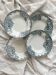 4 ironstone soup plates "Narcissus" Saint Amand A. Lebacqz & M. Bouchart