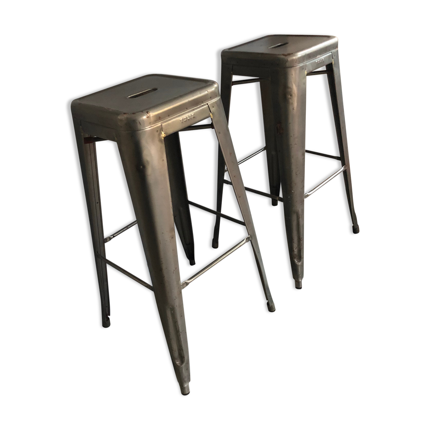 Pair of bar stools H Tolix