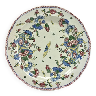 Round semi-hollow dish 31 cm Gien cornucopia XIX