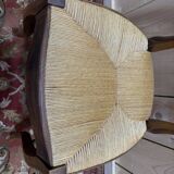 Set of 6 straw-seated chairs from the Louis Philippe period.