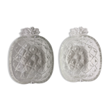 Pair of pineapple glass ramekins